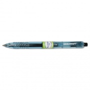 AbilityOne 7520016580393 SKILCRAFT Eco-Bottle Gel Pen, Retractable, Medium 0.7 mm, Black Ink, Translucent Black Barrel, Dozen