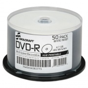 AbilityOne 7045016582771, SKILCRAFT Inkjet Printable DVD-R, 4.7 GB, 16x, Spindle, White, 50/Pack
