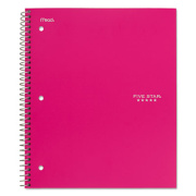 Five Star Trend Wirebound Notebook, 5 Subject, 4 Pockets, Medium/College Rule, Randomly Assorted Covers, 11 x 8.5, 200 Sheets (06112)