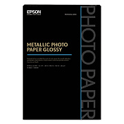 Epson Professional Media Metallic Gloss Photo Paper, 5.5 mil, 13 x 19, White, 25/Pack (EPSS045590)