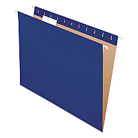 Pendaflex Colored Hanging Folders, Letter Size, 1/5-Cut Tabs, Navy, 25/Box (PFX81615)