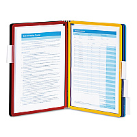 Durable VARIO Magnetic Wall Reference System, 5 Panels, 10 Pockets, Assorted Borders (DBL576200)