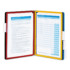 Durable VARIO Magnetic Wall Reference System, 5 Panels, 10 Pockets, Assorted Borders (DBL576200)