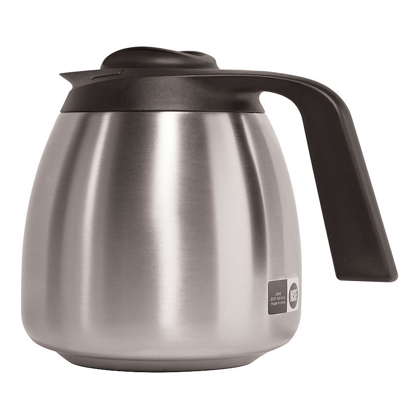 BUNN 1.9 Liter Thermal Carafe, Stainless Steel/Black (BUNTHERMBLK)