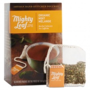 Mighty Leaf Tea Whole Leaf Tea Pouches, Organic Mint Melange, 15/Box (510142)