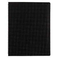 Blueline Duraflex Poly Notebook, 1-Subject, Medium/College Rule, Black Cover, (80) 11 x 8.5 Sheets (REDB4181)