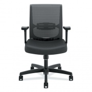 HON Convergence Mid-Back Task Chair, Swivel-Tilt, Supports Up to 275 lb, 15.75" to 20.13" Seat Height, Black (CMS1AUR10)