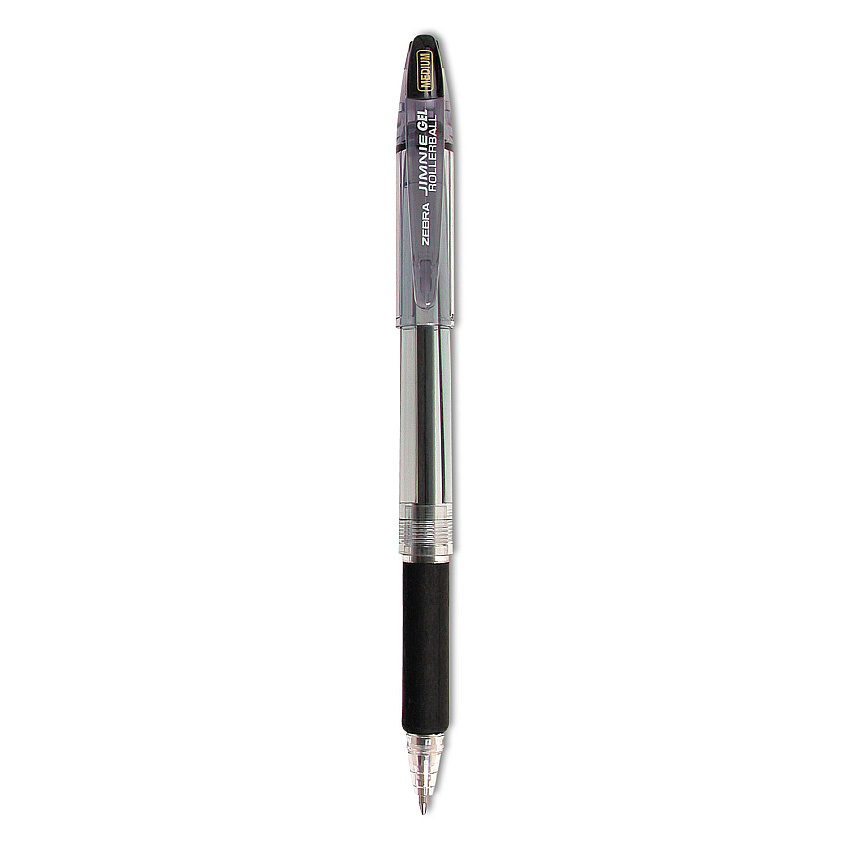 Zebra Jimnie Gel Pen Value Pack, Stick, Medium 0.7 mm, Black Ink, Clear/Black Barrel, 24/Box (ZEB14410)