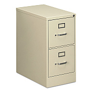 Alera Two-Drawer Economy Vertical File, 2 Letter-Size File Drawers, Putty, 15" x 25" x 28.38" (ALEHVF1529PY)