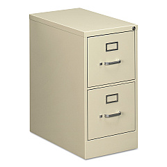 Alera Two-Drawer Economy Vertical File, 2 Letter-Size File Drawers, Putty, 15" x 25" x 28.38" (ALEHVF1529PY)