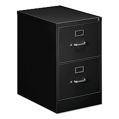 Alera Two-Drawer Economy Vertical File, 2 Legal-Size File Drawers, Black, 18" x 25" x 28.38" (ALEHVF1929BL)