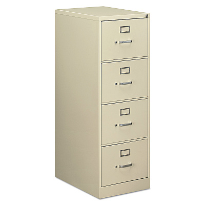 Alera Economy Vertical File, 4 Legal-Size File Drawers, Putty, 18" x 25" x 52" (ALEHVF1952PY)