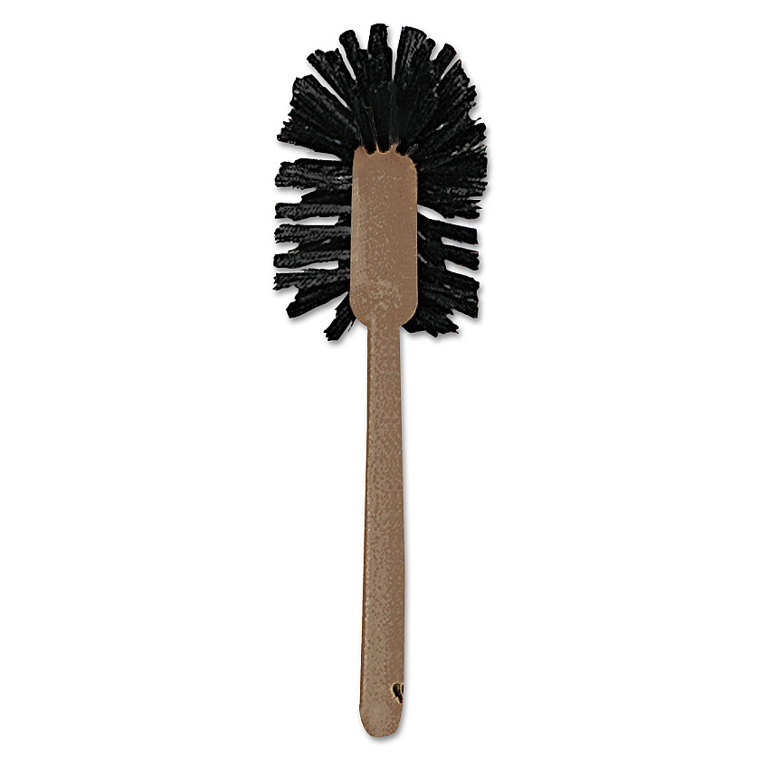 Rubbermaid Commercial Commercial-Grade Toilet Bowl Brush, 17" Handle, Brown (RCP6320)