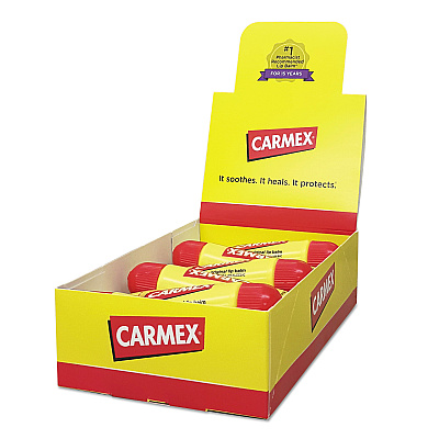 Carmex Moisturizing Lip Balm, Original Flavor, 0.35 oz Tube, 12/Box (LIL11313)