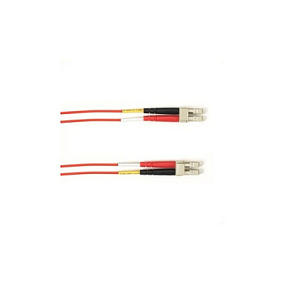 Black Box Om2 50/125 Multimode Fiber Optic Patch Cable - Ofnp Plenum, Lc To Lc, Red, 5-m (16.4-ft.), Taa (P50005MLCLCRD)