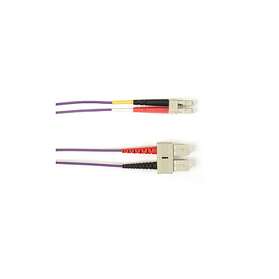 Black Box Om1 62.5/125 Multimode Fiber Optic Patch Cable - Ofnr Pvc, Sc To Lc, Purple, 1-m (3.2-ft.), Gsa, Taa, Non-returnable/non-cancelable (R62001MSCLCVT)