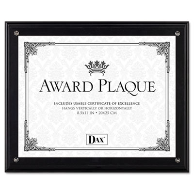 DAX Award Plaque, Wood/Acrylic Frame, Up to 8.5 x 11, Black (DAXN15908NT)