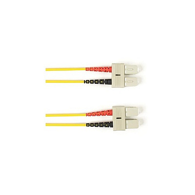 Black Box Om1 62.5/125 Multimode Fiber Optic Patch Cable - Ofnr Pvc, Sc To Sc, Yellow, 5-m (16.4-ft.), Taa (R62005MSCSCYL)