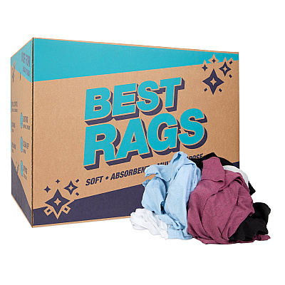 R-c45 T-shirt Reclaimed Rags Colored 50lb Box (R-C45-50)