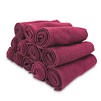 Cotton Salon Towel 16x28 Burgundy, Pack Of 12 (P-BB-1628-3BUR)