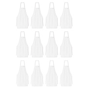 Mariposa Bib Apron 33x30 White, Pack Of 12 (P-APRN-W-SPUN)