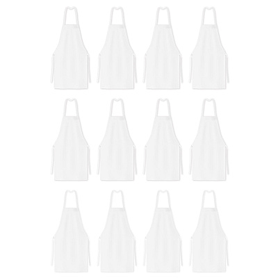 Mariposa Bib Apron 33x30 White, Pack Of 12 (P-APRN-W-SPUN)