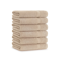 True Color Bath Towel 25x52 Beige, Pack Of 6 (P-BATH-BG-6)