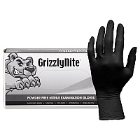 HOSPECO ProWorks GrizzlyNite Nitrile Gloves, Black, X-Large, 1,000/Carton (HOSGLN105FX)