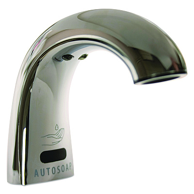 Rubbermaid Commercial One Shot Soap Dispenser - Touch Free, Foam, 1.9 x 5.5 x 4, Polished Chrome (RCP4870465)