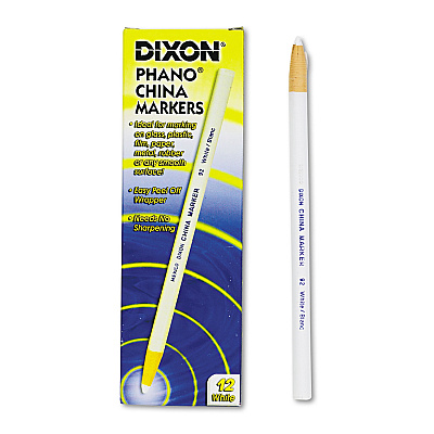 Dixon China Marker, White, Dozen (000920002)