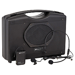 AmpliVox Bluetooth Audio Portable Buddy with Wireless Handsfree Mic, 50 W, Black (APLSW222A)