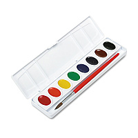 Prang Professional Watercolors, 8 Assorted Colors, Oval Pan Palette Tray (DIX00800)