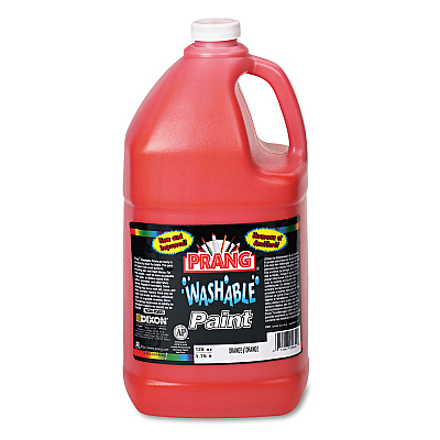 Prang Washable Paint, Orange, 1 gal Bottle (DIX10602)