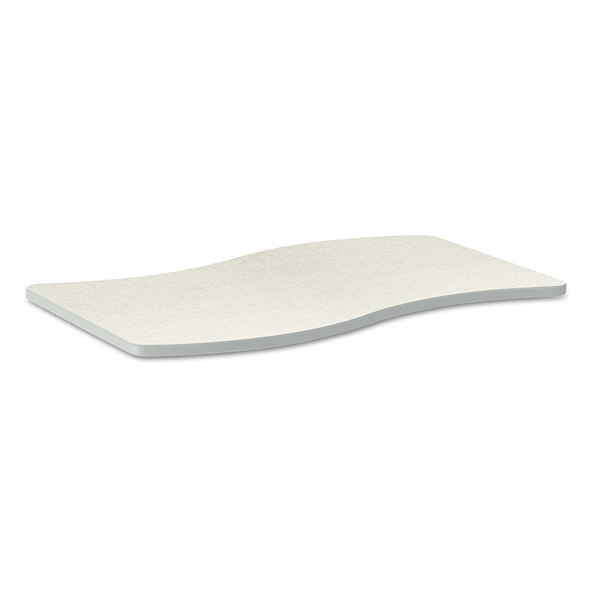 HON Build Ribbon Shape Table Top, 54w x 30d, Silver Mesh (HONSW3054ENB9K)