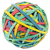 Universal Rubber Band Ball, 3" Diameter, Size 32, Assorted Colors, 260/Pack (UNV00460)