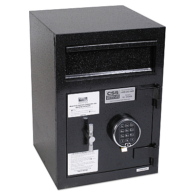 FireKing Depository Security Safe, 0.95 cu ft, 14 x 15.5 x 20, Black (FIRSB2014BLEL)