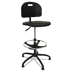 ShopSol Workbench Shop Chair, Supports Up to 250 lb, 22" to 32" Seat Height, Black (SSX1010275)