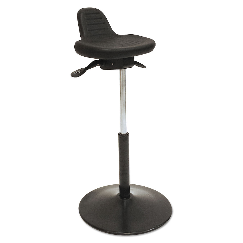 ShopSol Pneumatic Sit-Stand Stool, Supports Up To 250 Lb, Black (SSX1010276)