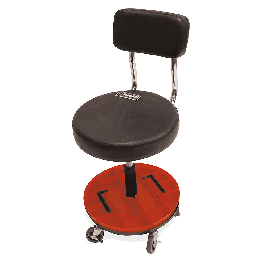 ShopSol Tool Trolley With Removable Trays, Supports Up To 250 Lb, 21" Seat Height, Black (SSX1010277)