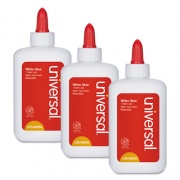 Universal Washable White Glue, 4 oz, Dries Clear, 3/Pack (46064)