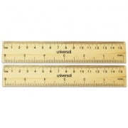 Universal Flat Wood Ruler, Standard/Metric, 6" Long (59024)