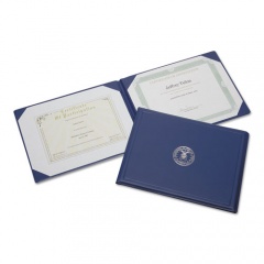 AbilityOne 7510001153250 SKILCRAFT Award Certificate Binder, 8.5 x 11, Air Force Seal, Blue/Silver