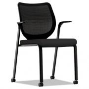 HON Nucleus Series Multipurpose Stacking Chair with ilira-Stretch M4 Back, Supports Up to 300 lb, 19" Seat Height, Black (N606HCU10)