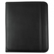 Universal Leather Textured Zippered PadFolio with Tablet Pocket, 10 3/4 x 13 1/8, Black (32665)