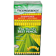 Ticonderoga Pre-Sharpened Pencil, HB (#2), Black Lead, Yellow Barrel, 72/Pack (DIX13972)