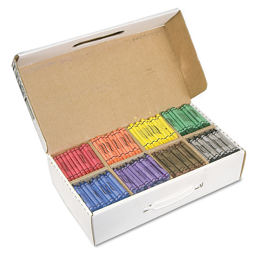 Prang Crayons Made with Soy, 100 Each of 8 Colors, 800/Carton (DIX32350)
