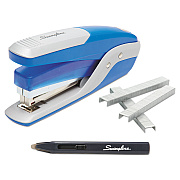 Swingline Quick Touch Stapler Value Pack, 28-Sheet Capacity, Blue/Silver (SWI64584)