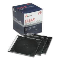 AbilityOne 7045015026513, SKILCRAFT Slim CD Case, Clear, 25/Pack
