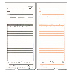 Time Clock Cards for Acroprint ATR480, Two Sides, 7.5 x 3.35, 50/Pack (ACP099115000)