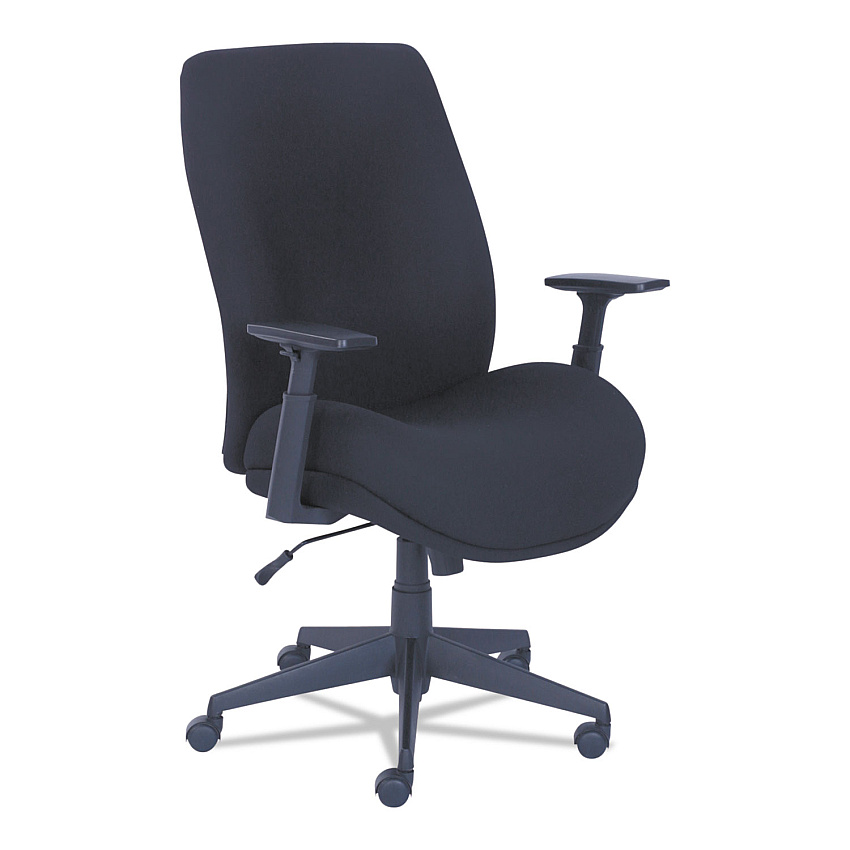 La-Z-Boy Baldwyn Series Mid Back Task Chair, Supports Up to 275 lb, 19" to 22" Seat Height, Black (LZB48825)